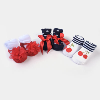 Baby Girl Socks Pack of 3 Gift Set