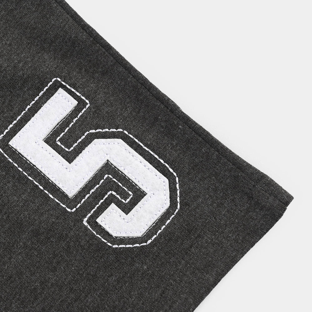 Boys Jersey/Terry Short No.Five-Dark.Grey.Mlng