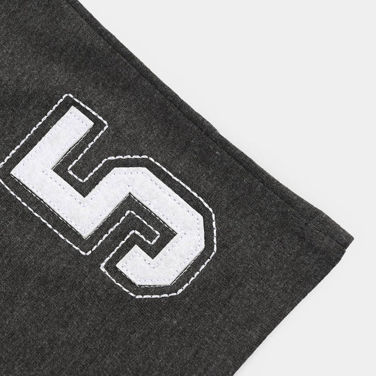 Boys Jersey/Terry Short No.Five-Dark.Grey.Mlng