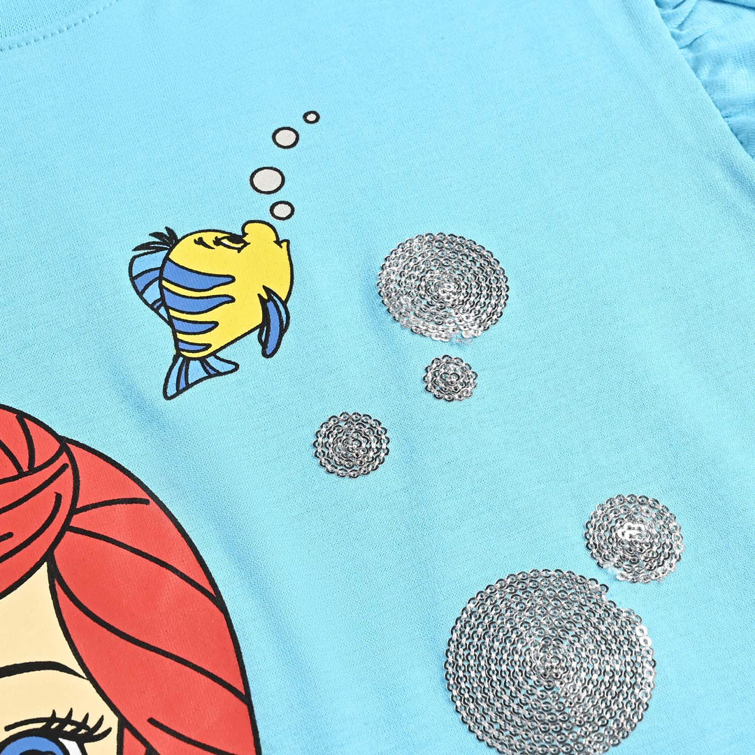 Girls Cotton Jersey T-Shirt H/S Mermaid