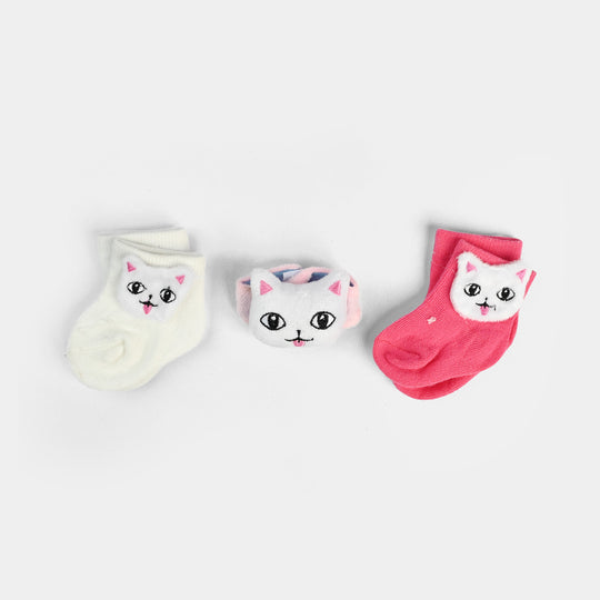Baby Socks & Wrist Rattle Band Set – 6 Months