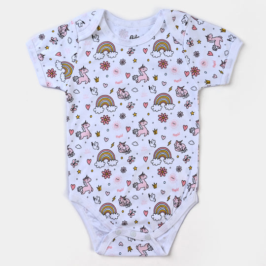 Infant Girls Cotton Interlock Romper Set-mIX