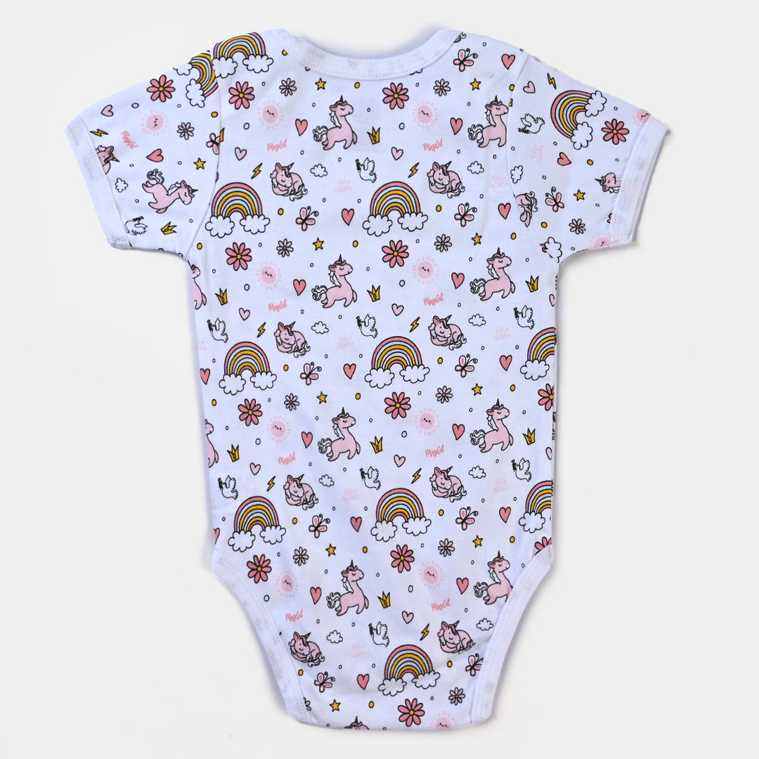 Infant Girls Cotton Interlock Romper Set-mIX