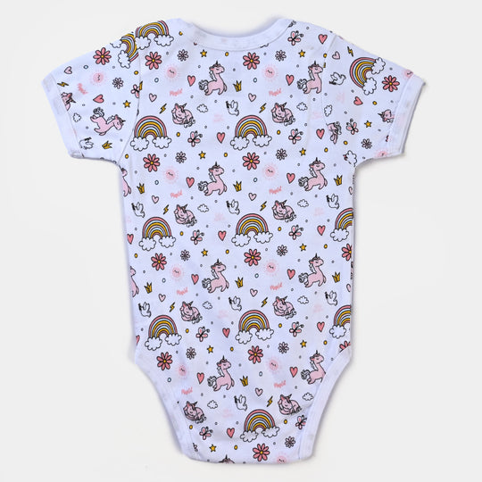 Infant Girls Cotton Interlock Romper Set-mIX