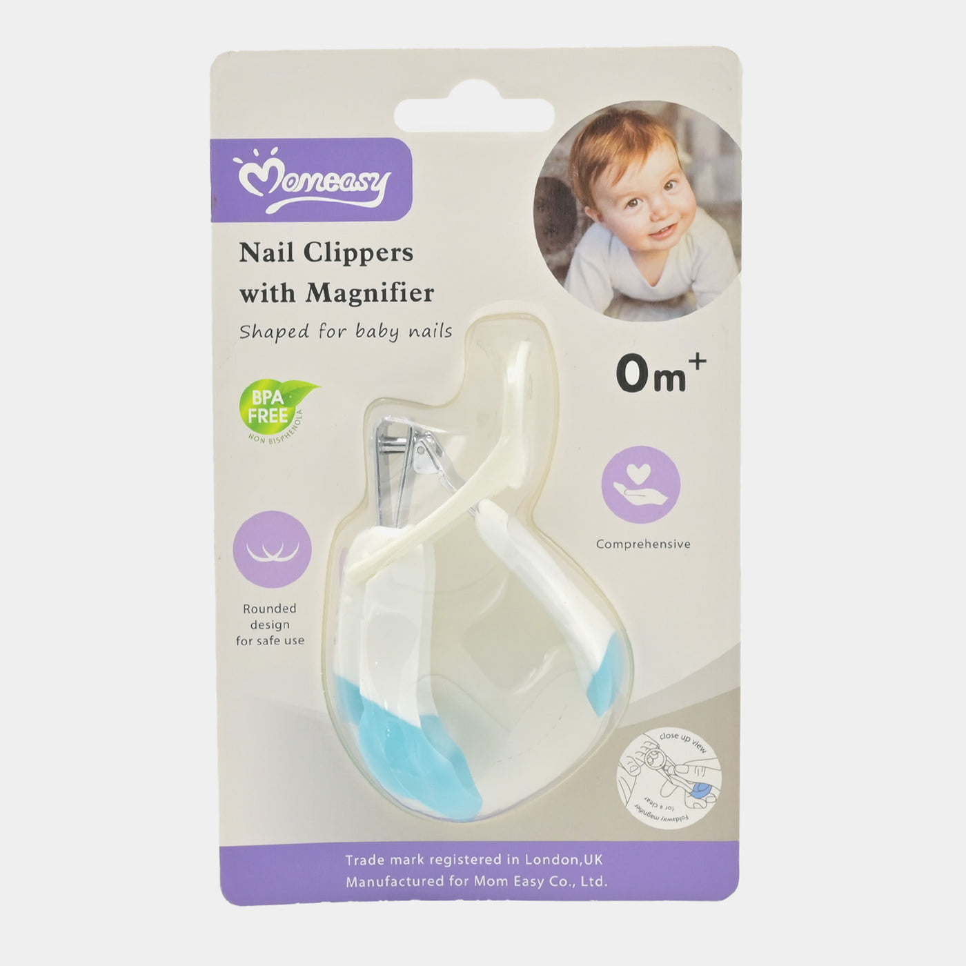 Nail Clipper With Magnifier | Blue