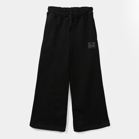 Girls Fleece  Pajama Basic-BLACK