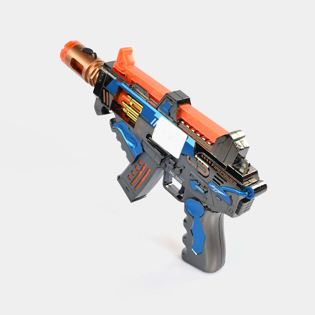 Blaster Toy Light, Sound & Spray – 360° Rotating Barrel