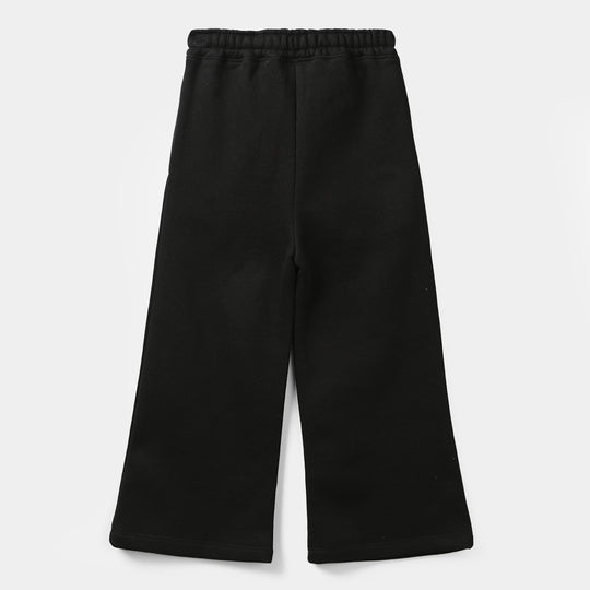 Girls Fleece  Pajama Basic-BLACK