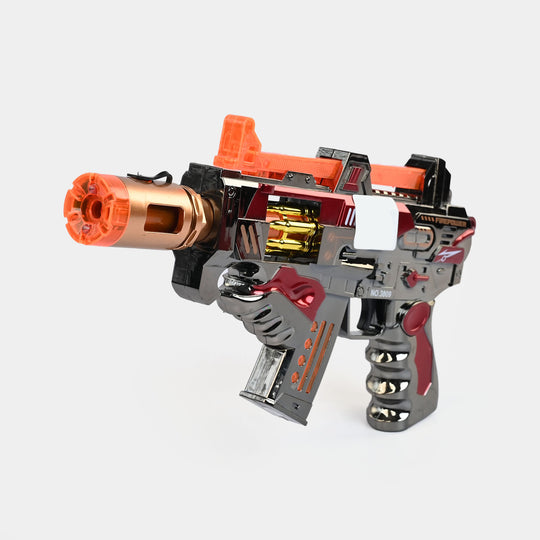 Blaster Toy Light, Sound & Spray – 360° Rotating Barrel