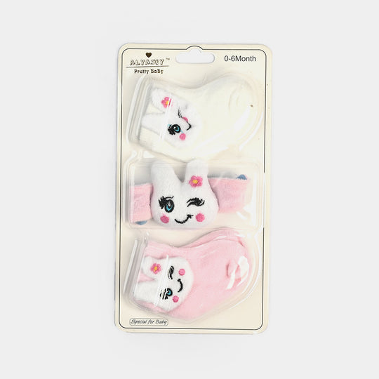Baby Socks & Wrist Rattle Band Set – 6 Months