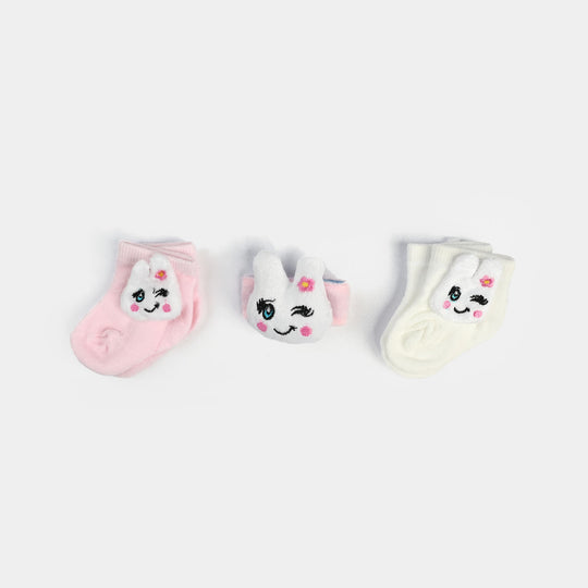Baby Socks & Wrist Rattle Band Set – 6 Months