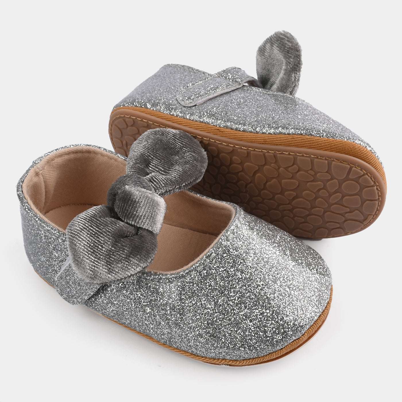 Baby Girls Shoes E128-SILVER