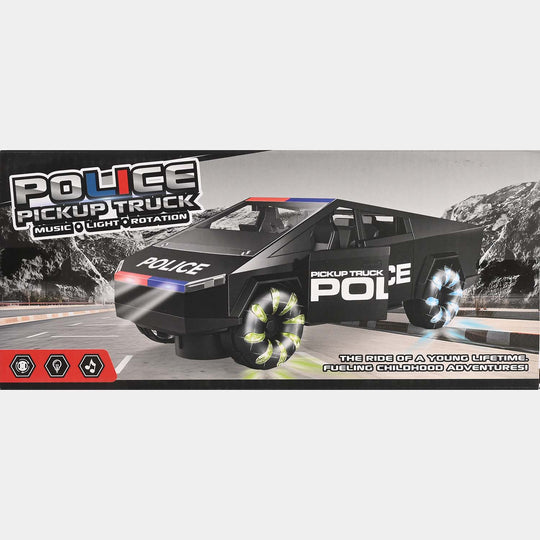 Electric Police Pickup Truck Toy with Light & Sound