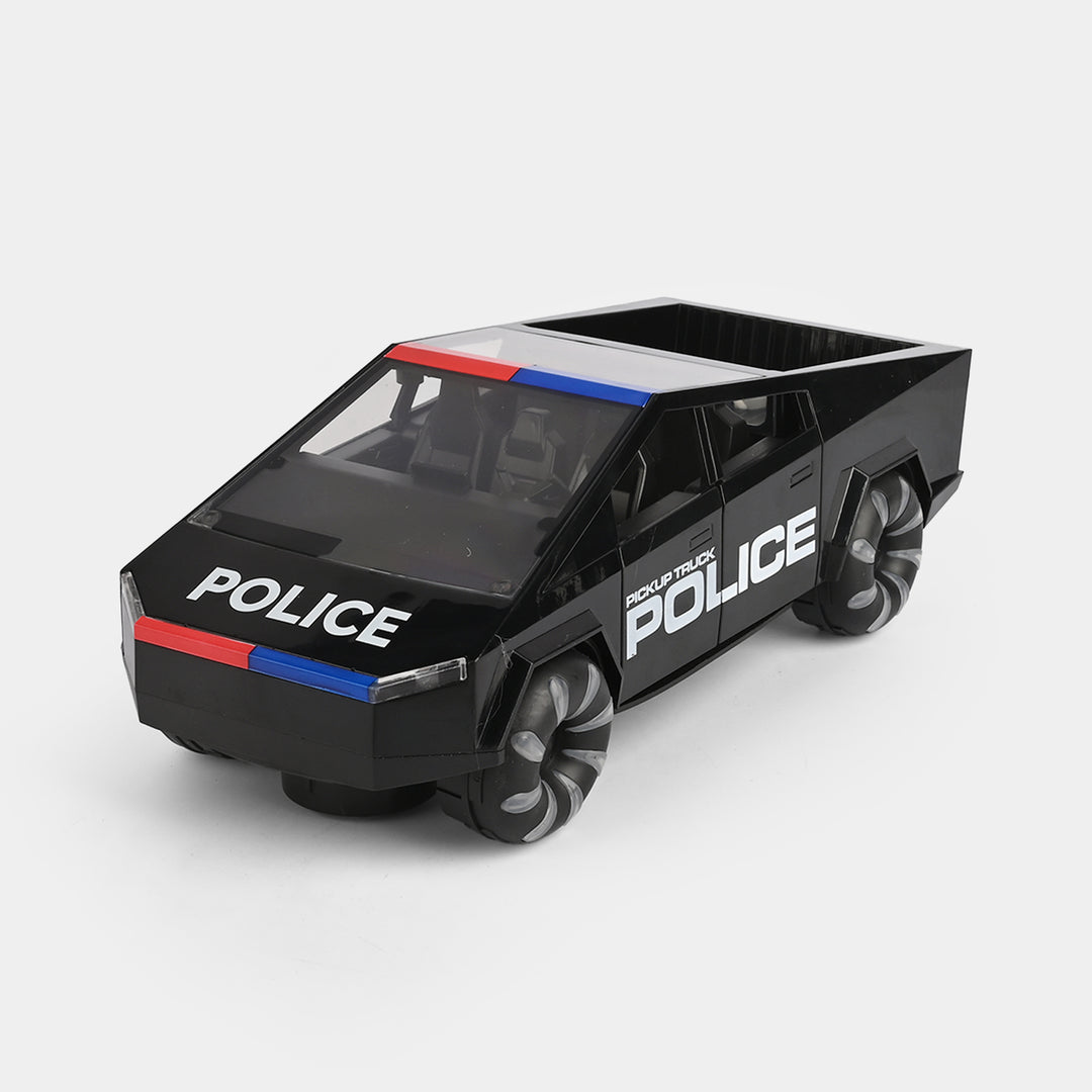 Electric Police Pickup Truck Toy with Light & Sound