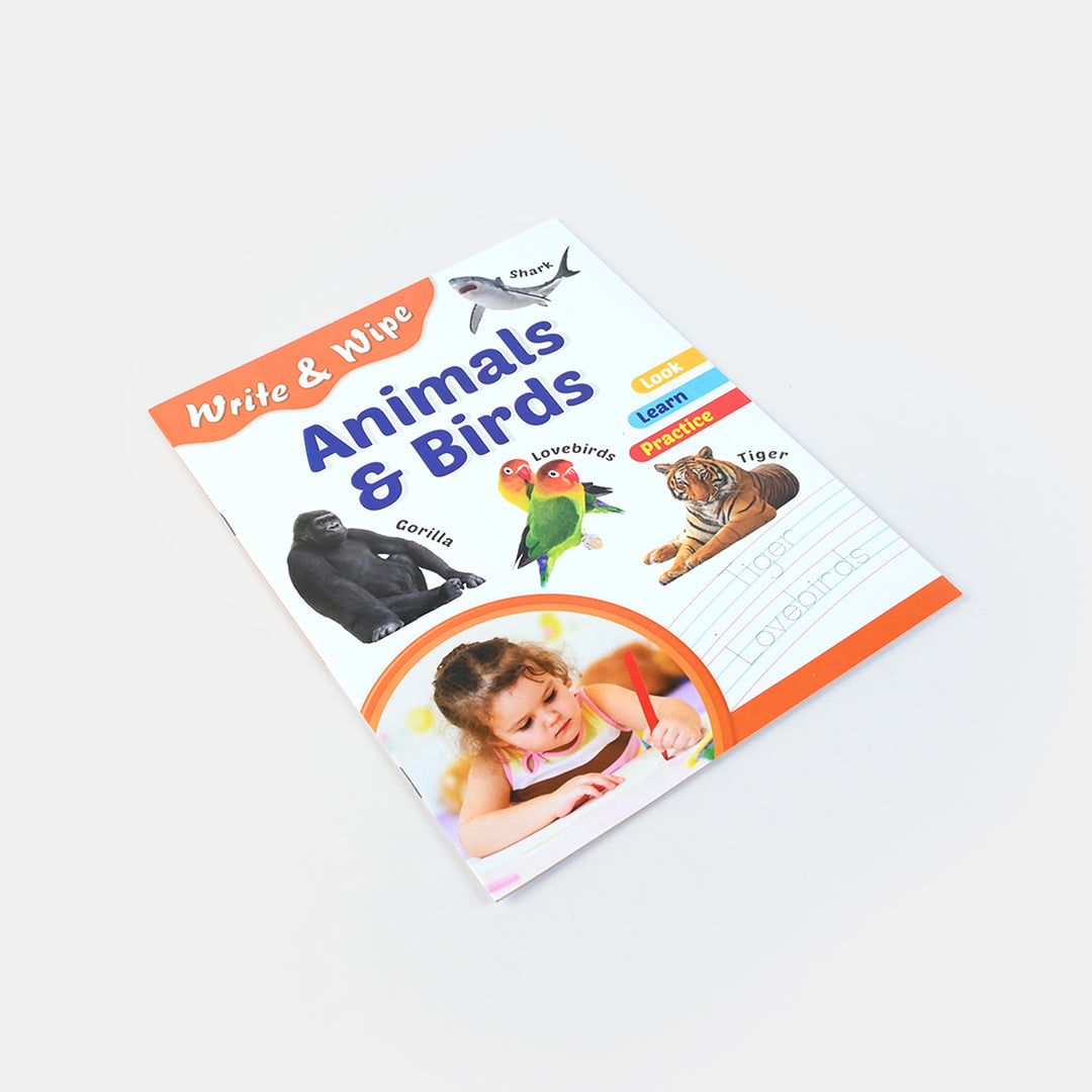 Write & Wipe Animals Book For Kids
