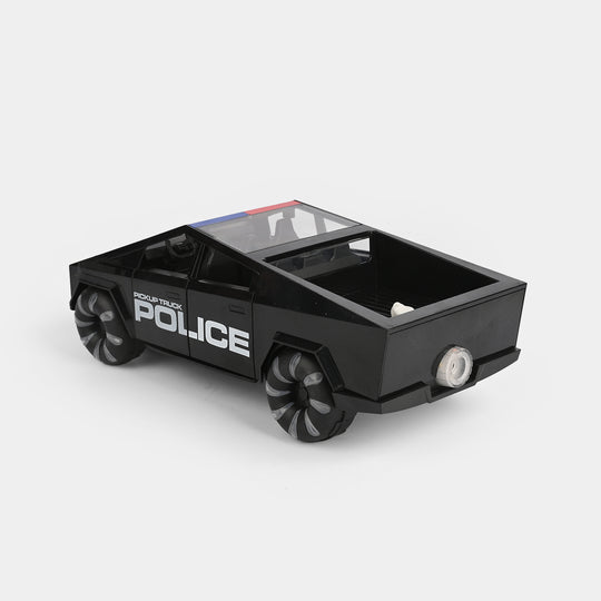 Electric Police Pickup Truck Toy with Light & Sound