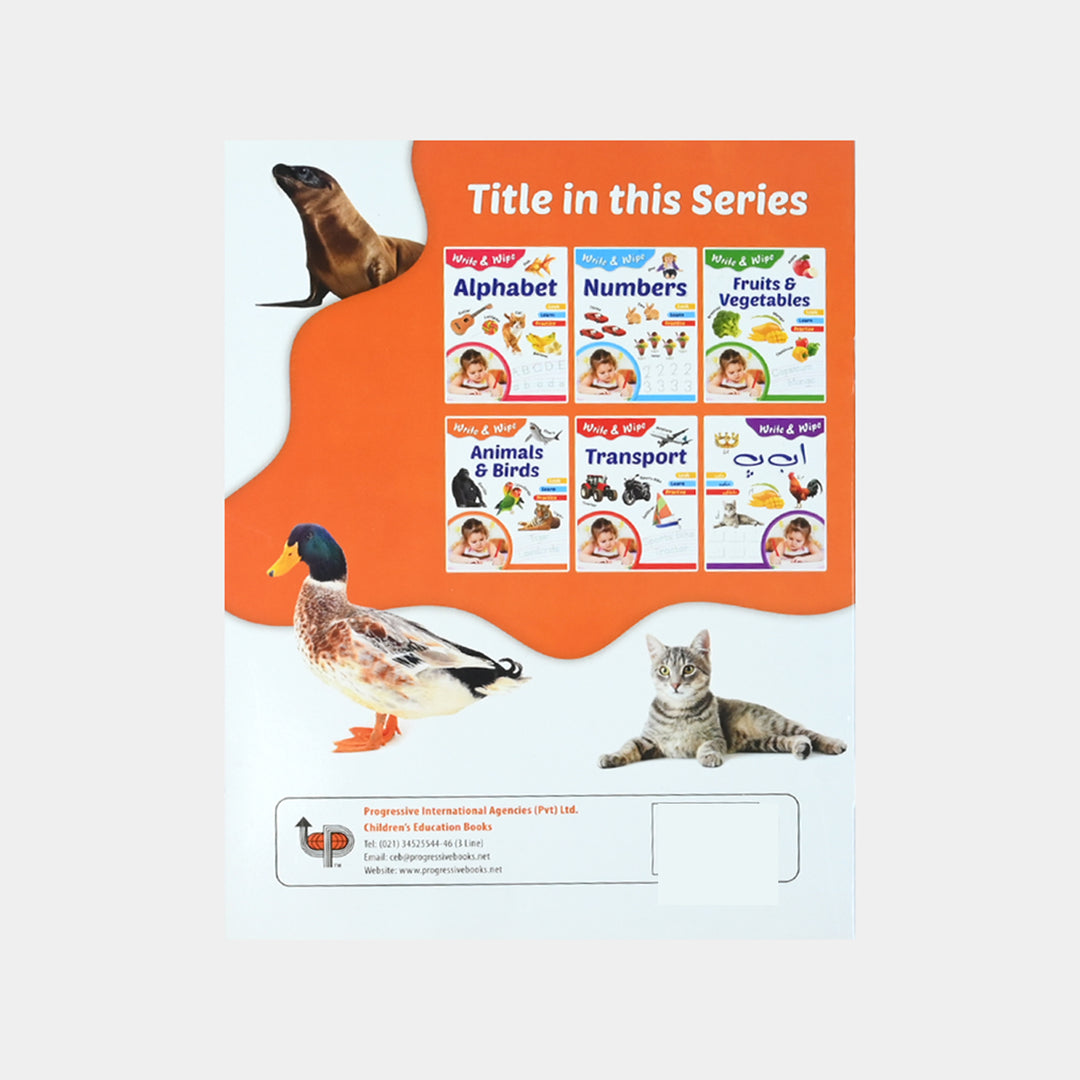 Write & Wipe Animals Book For Kids