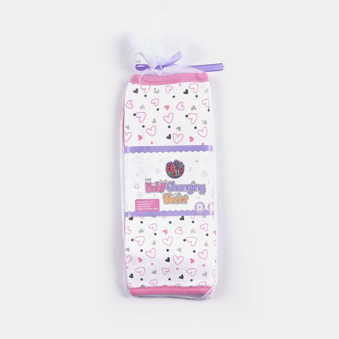 Baby Changing Sheet 13*16 Heart | Pink