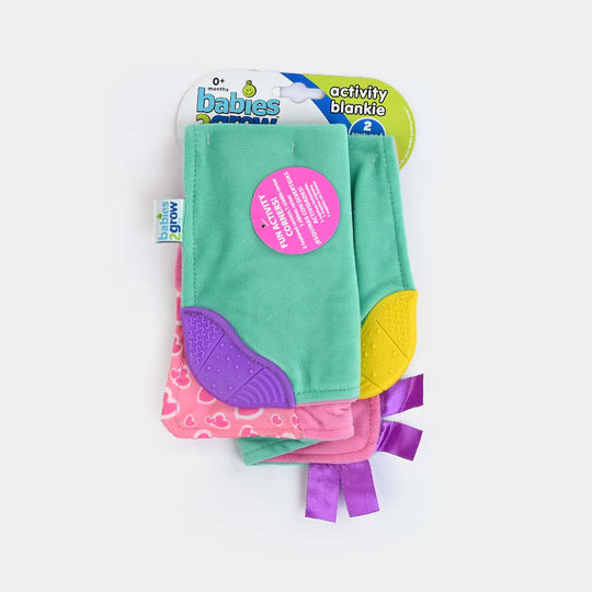 Comforting Activity Blanket - Green/Pink
