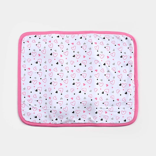 Baby Changing Sheet 13*16 Heart | Pink