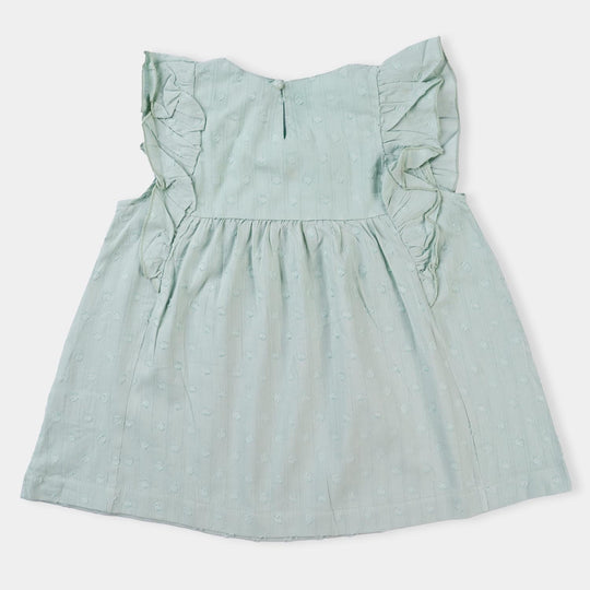 Girls Chiffon Fancy Top-S.Green