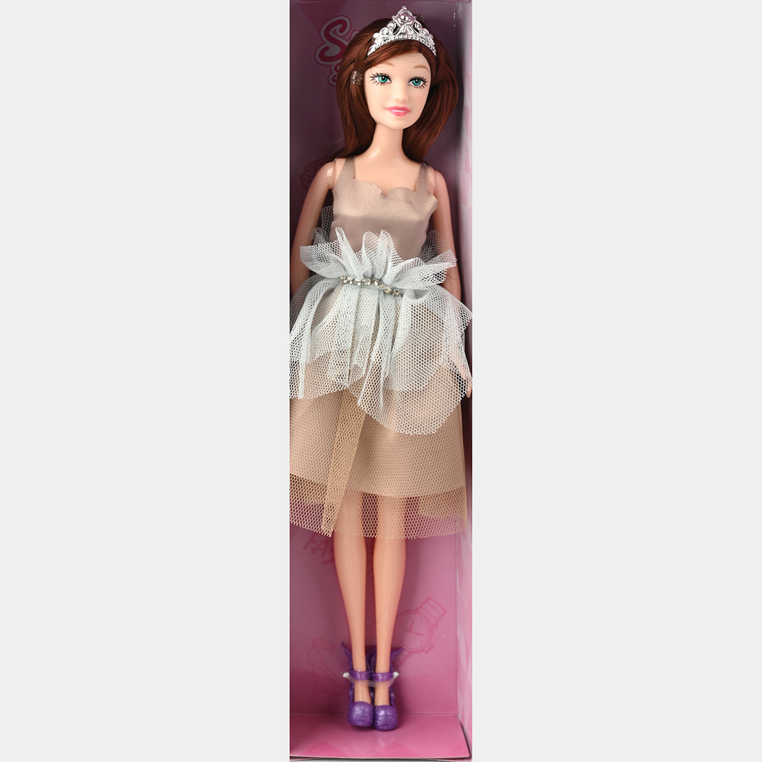 Starry Sky Doll – Elegant Silver Tulle Fashion Edition