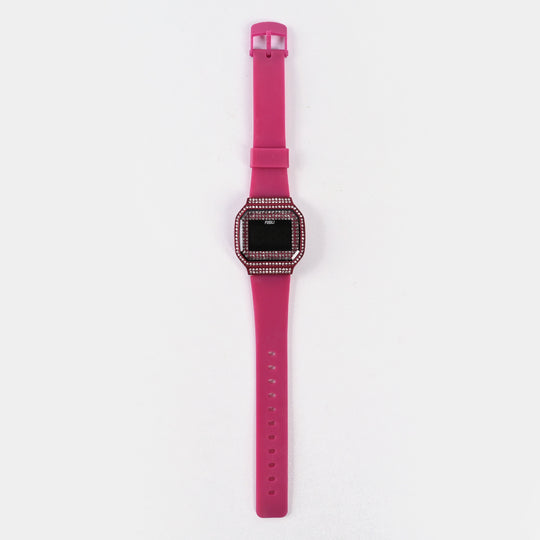 Elegant Touch Display Digital Wristwatch For Girls