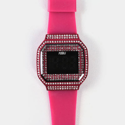 Elegant Touch Display Digital Wristwatch For Girls