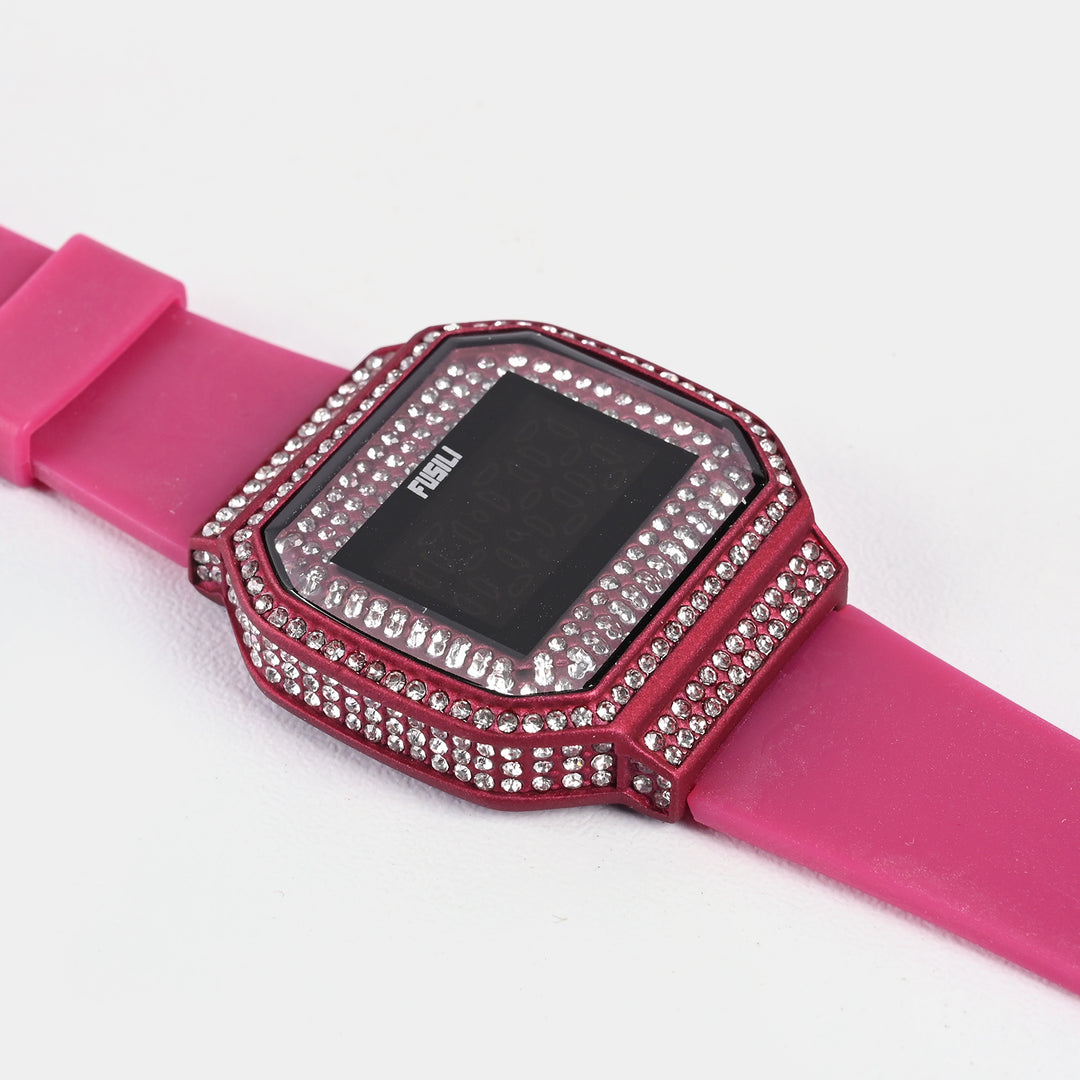 Elegant Touch Display Digital Wristwatch For Girls