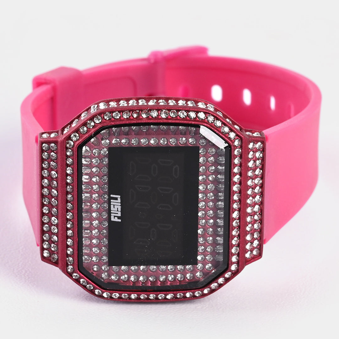 Elegant Touch Display Digital Wristwatch For Girls