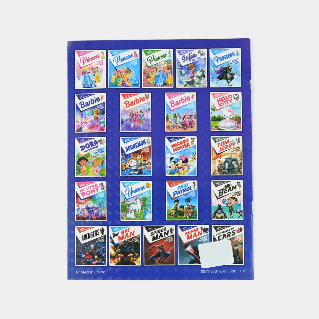 Character Activity Coloring Book with Stickers for Kids