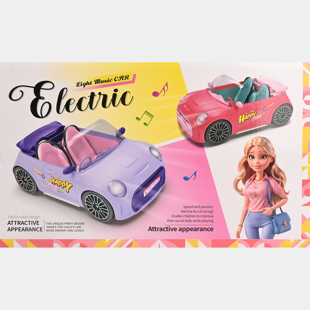 Electric Light & Music Doll Convertible Car