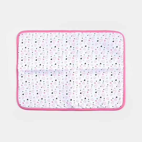 Baby Changing Sheet 17x22 Heart | Pink