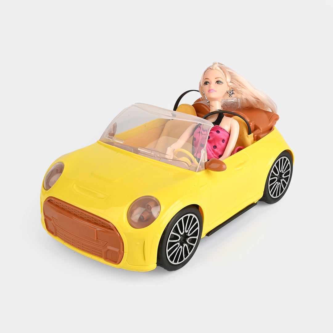 Electric Light & Music Doll Convertible Car