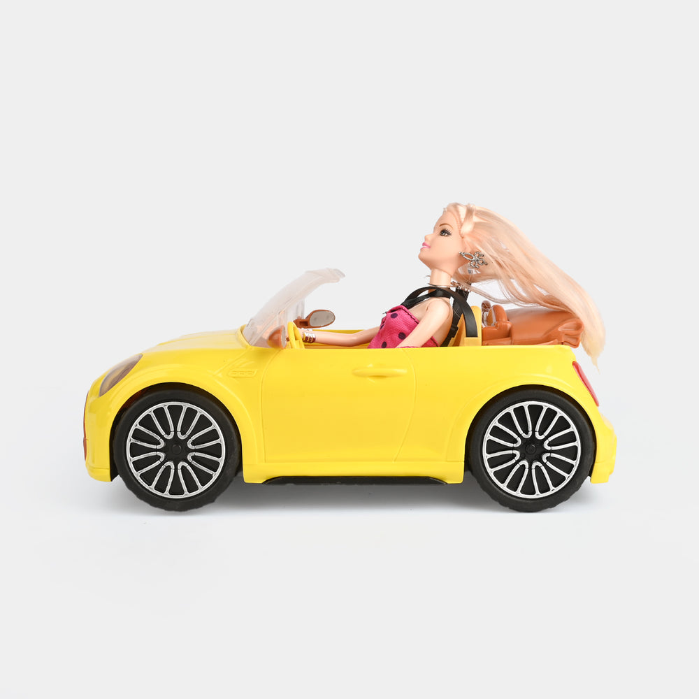 Electric Light & Music Doll Convertible Car