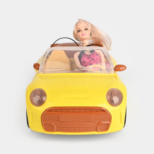 Electric Light & Music Doll Convertible Car