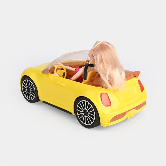 Electric Light & Music Doll Convertible Car