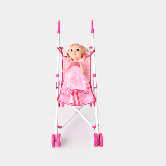 Cute Doll with Stroller