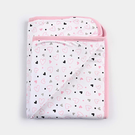 Baby Changing Sheet 17x22 Heart | Light Pink