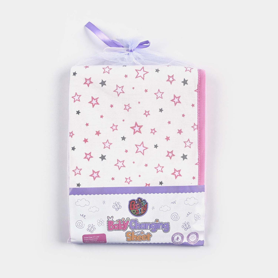 Baby Changing Sheet 17x22 Star | Pink