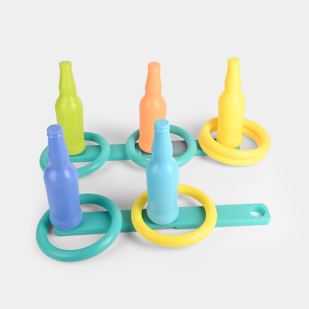 Colorful Bottle Ring Toss Game