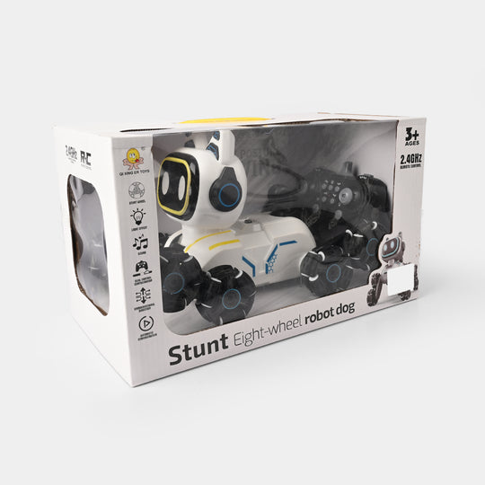 Stunt Eight-Wheel Robot Dog – RC Remote Control Robot for Kids