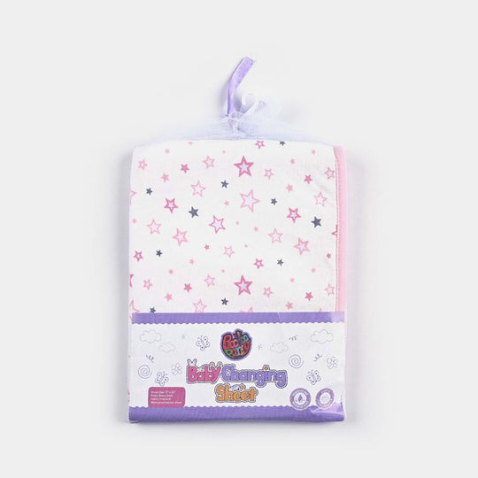 Baby Changing Sheet 17x22 Star |  Light Pink