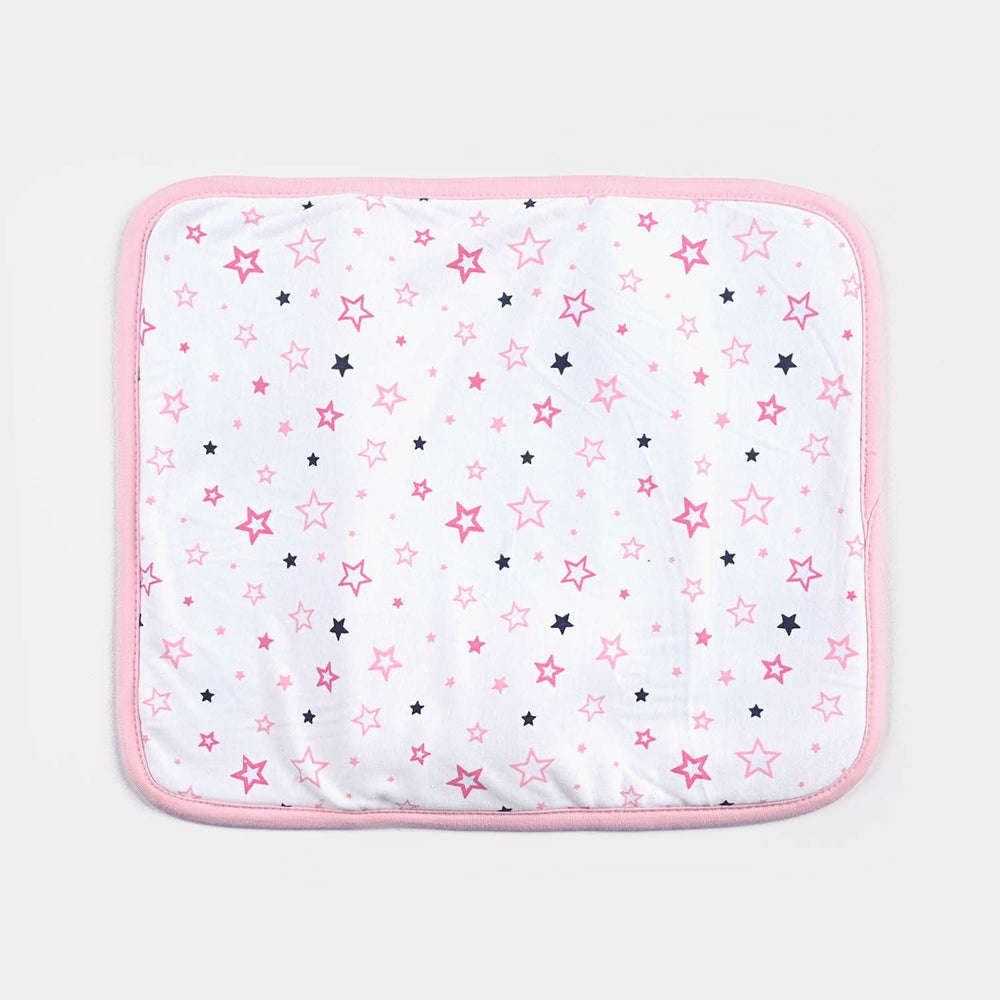 Baby Changing Sheet 13x16 Star | Light Pink