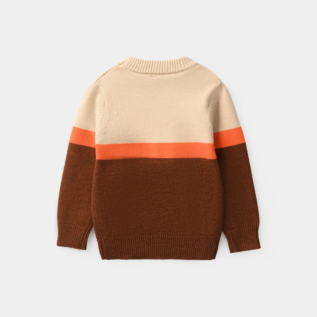 Infant Boys Acrylic Sweater-Yellow Cars-Multi