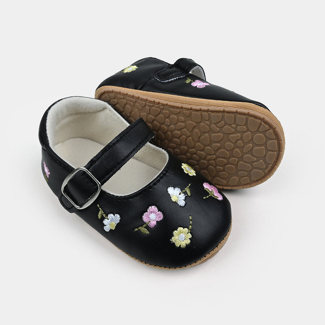 Baby Girl Shoes E166-BLACK