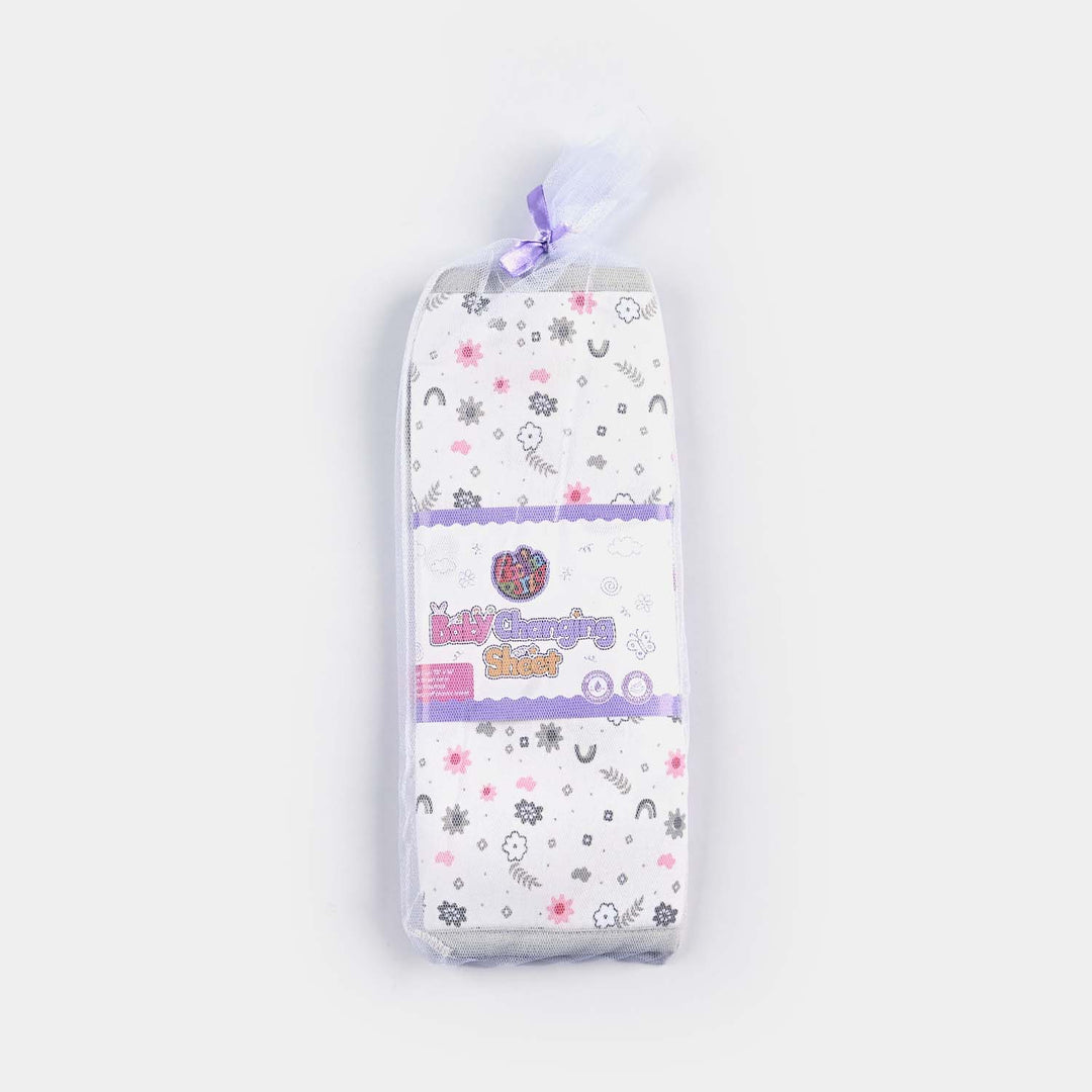 Baby Changing Sheet 13*16 Flower | Grey