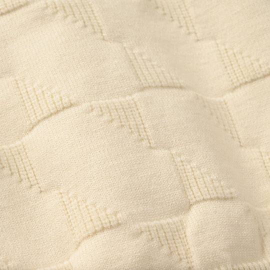 Infant Boys Acrylic Sweater-Panda-Off White