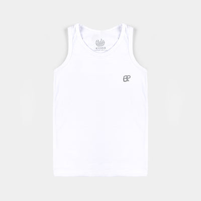 Boys Cotton Jersey Vest 2 Pcs-White