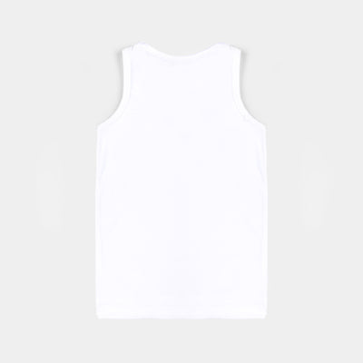 Boys Cotton Jersey Vest 2 Pcs-White